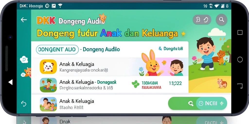 Tampilan antarmuka <strong>DKK</strong> yang sederhana dan menarik untuk anak-anak.