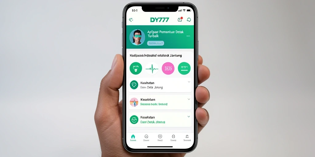Antarmuka intuitif aplikasi Detak Jantung DY777.