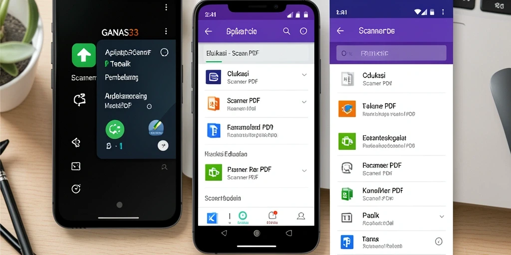 Tampilan antarmuka Scanner PDF GANAS33 yang user-friendly.
