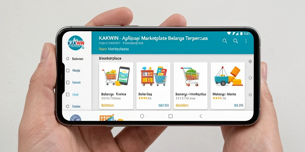 Tampilan antarmuka aplikasi KAKWIN yang sederhana dan mudah digunakan.