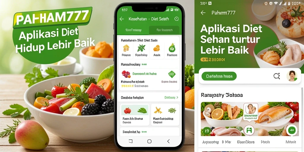 Antarmuka PAHAM777 yang menampilkan fitur diet sehat.