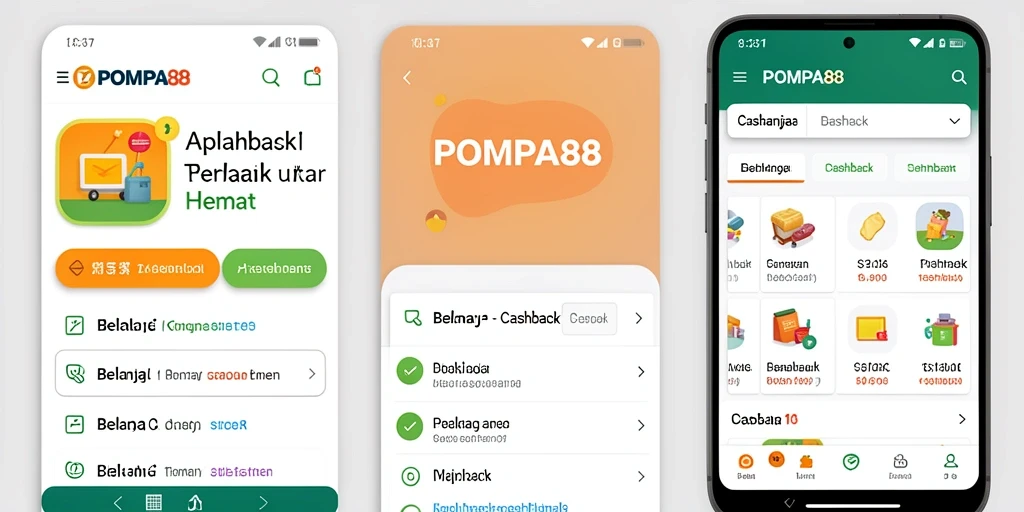Antarmuka POMPA88 yang menarik dan fungsi cashback yang efisien.