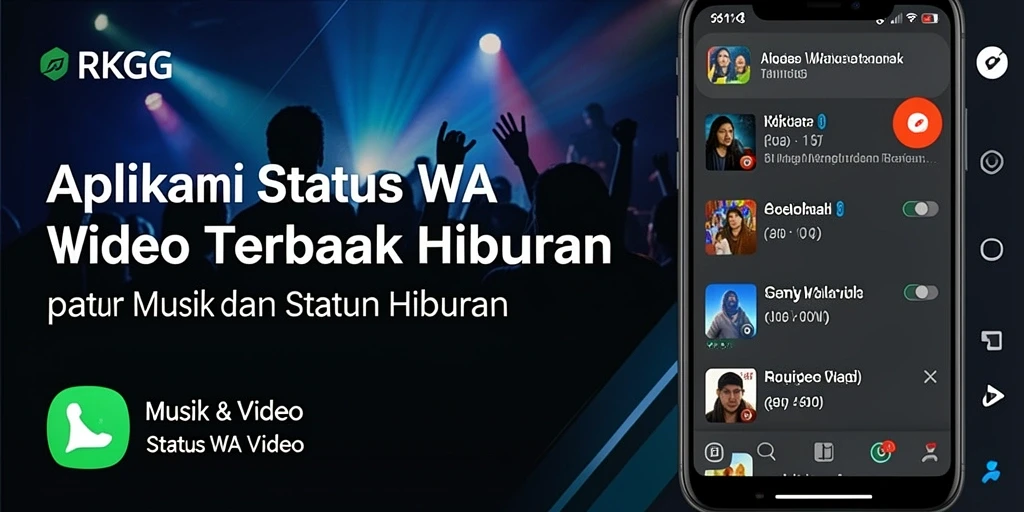 Tampilan antarmuka RKGG dengan berbagai pilihan video Status WA.