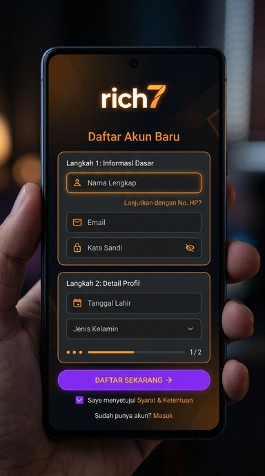 Panduan Mudah Daftar Akun rich7 untuk Android