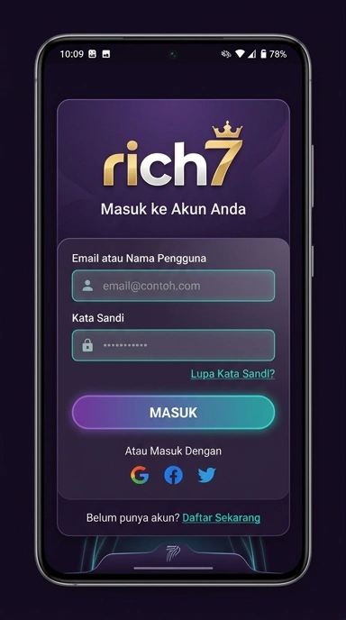 Masuk ke Akun rich7 untuk Pengguna Android